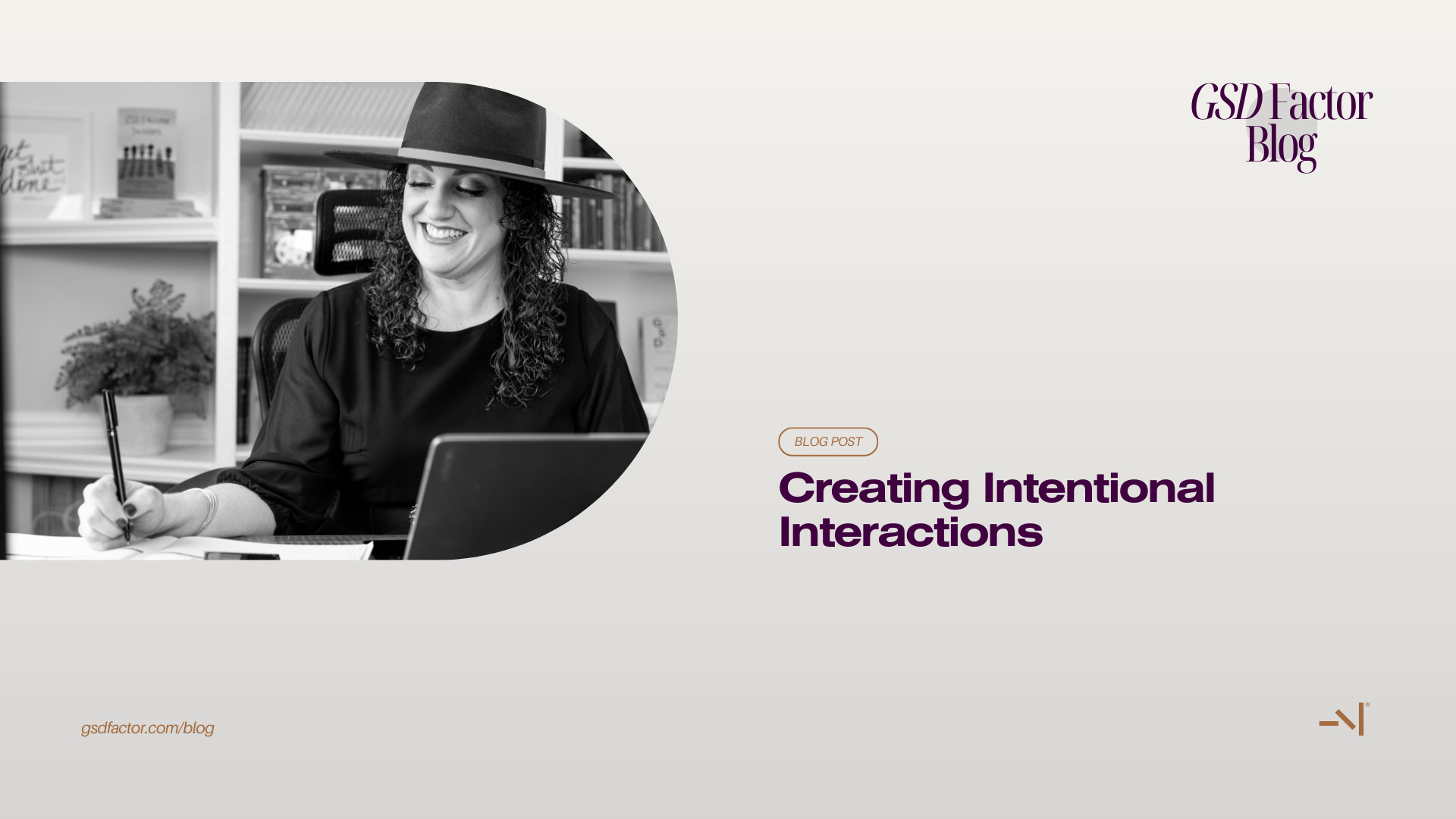 Photo of Misha writing: topic is Creating Intentional Interactions